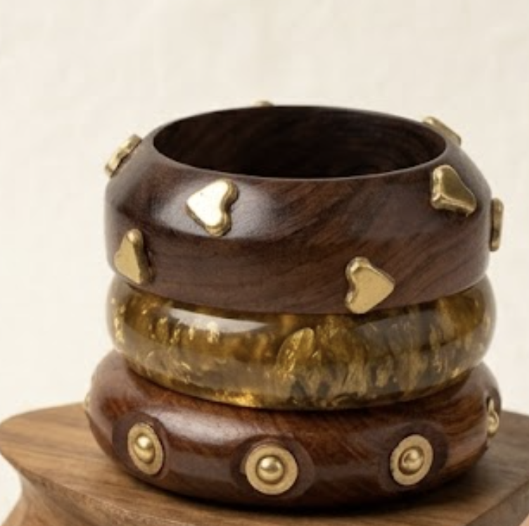 Gilded Hearts & Fluted Resin Combo Stack